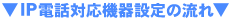 IP電話対応機器設定の流れ